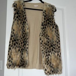 Faux Fur Sweater Vest